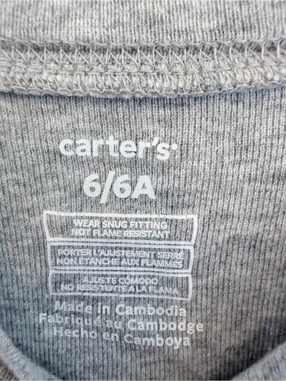 Carter's Grey Top and Navy Rocket Christmas Pajama Set